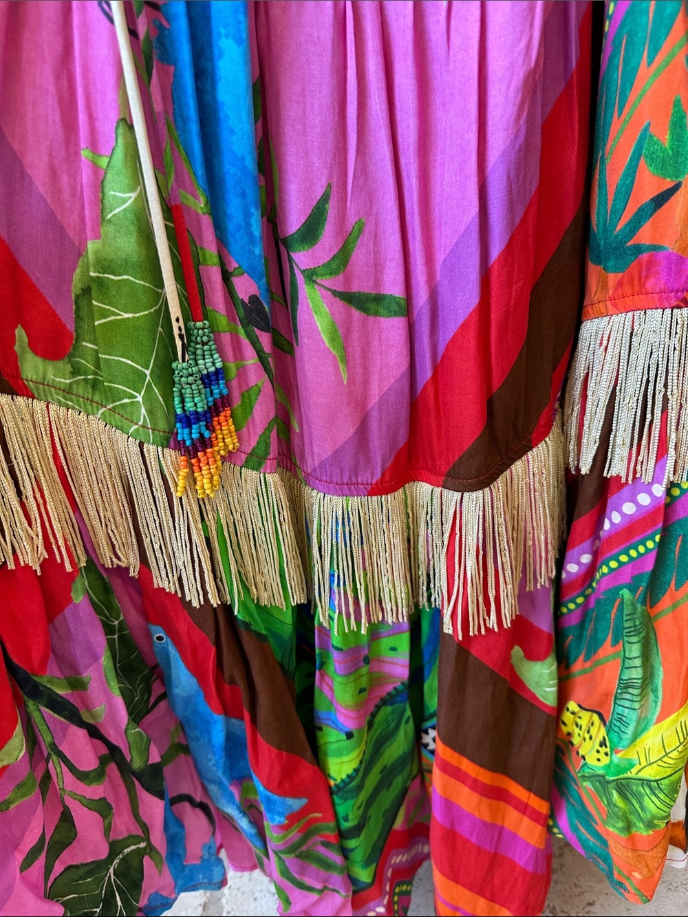FARM Rio Multicolor Tropical Fringe Dress - Picture 3 of 5